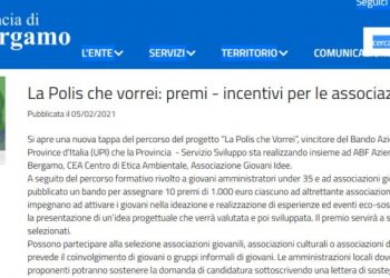 La Polis che vorrei: premi – incentivi per le associazioni giovanili
